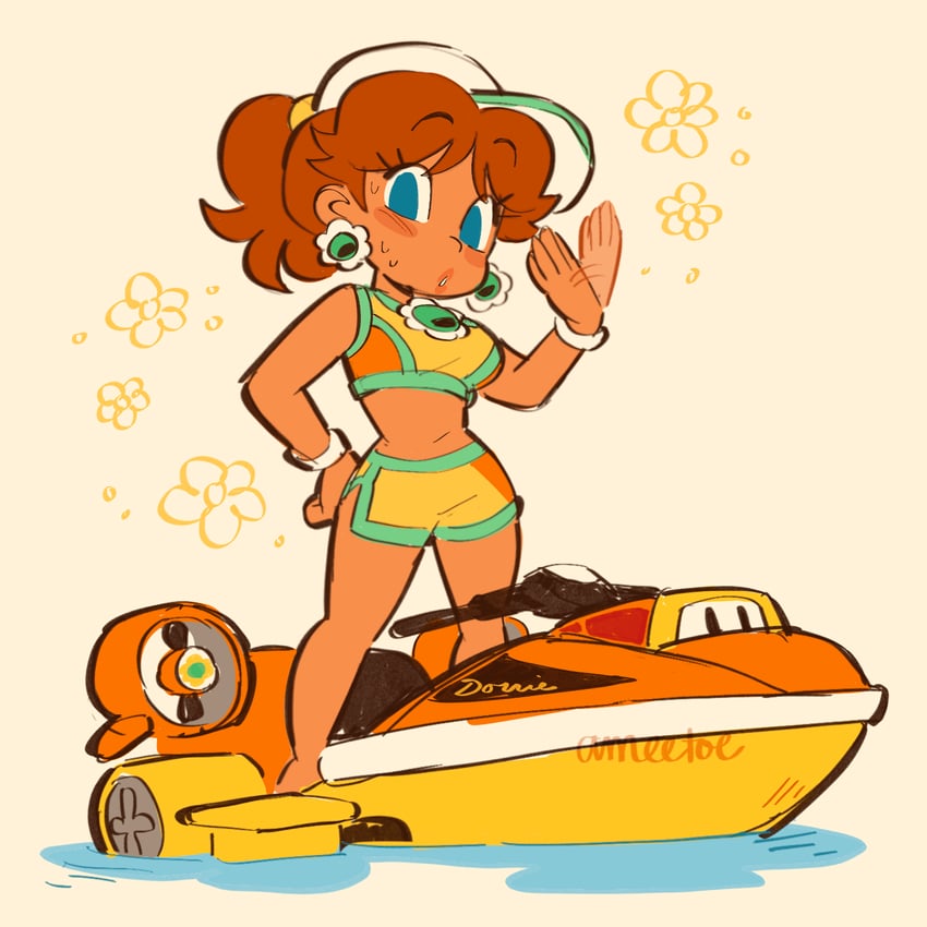 princess daisy (mario and 2 more) drawn by amie_sanchez