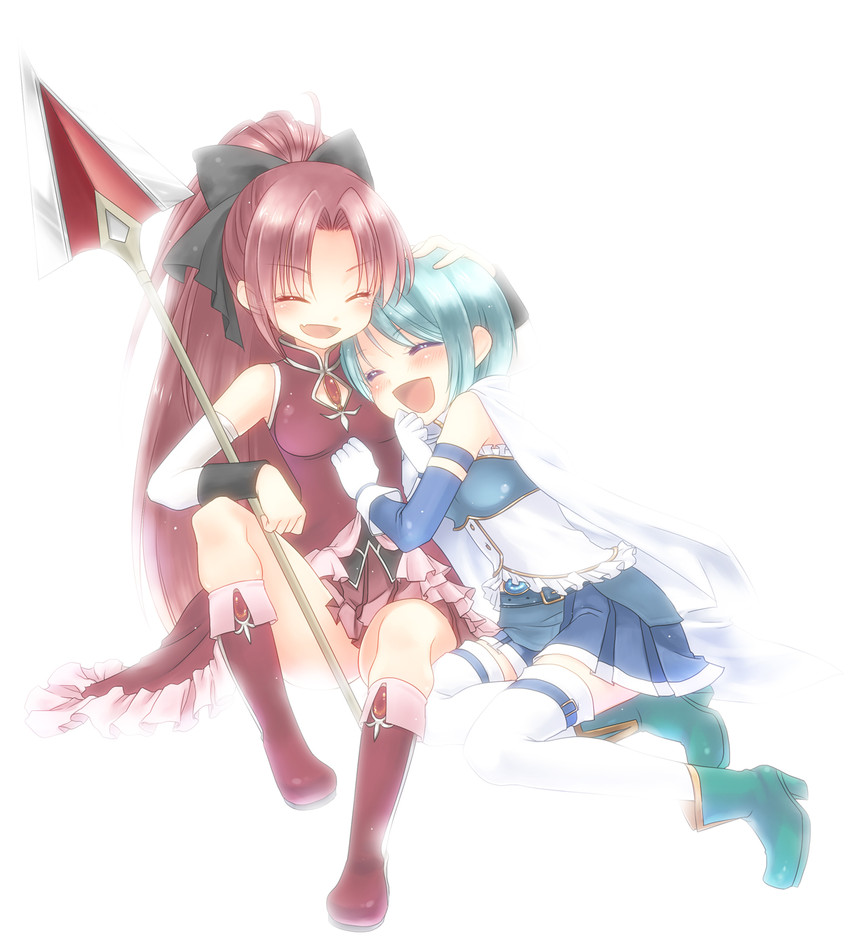 miki sayaka and sakura kyoko (mahou shoujo madoka magica) drawn by koruri