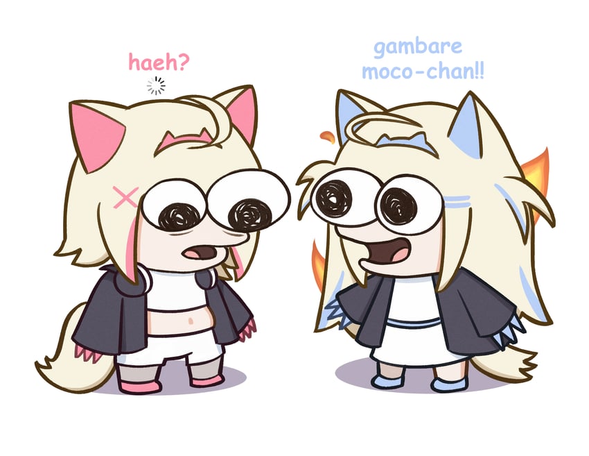 fuwawa abyssgard, mococo abyssgard, and pim pimling (hololive and 2 more) drawn by moon_ldl