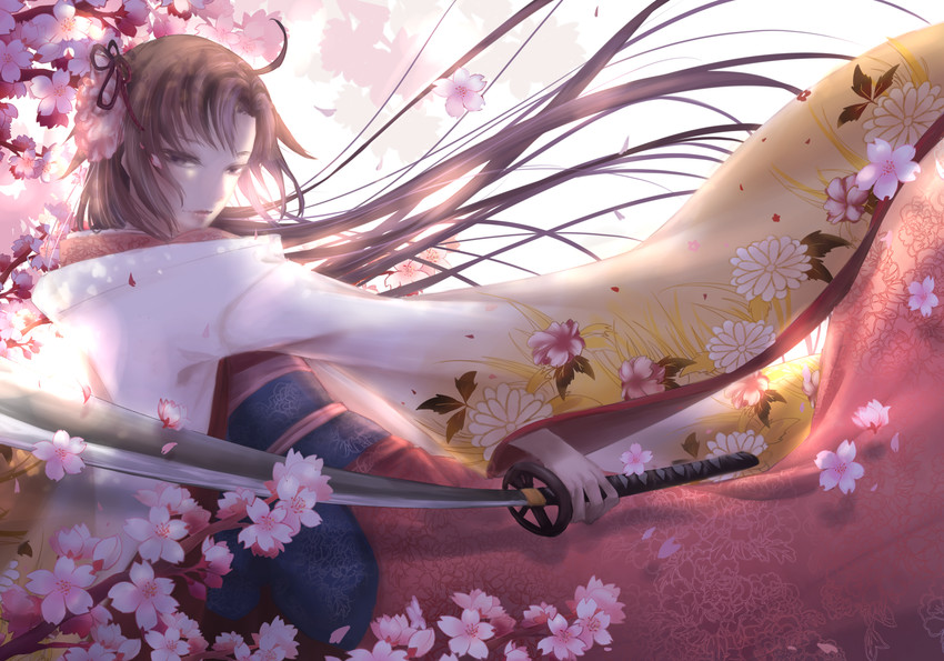 ryougi shiki (fate and 2 more) drawn by ajun