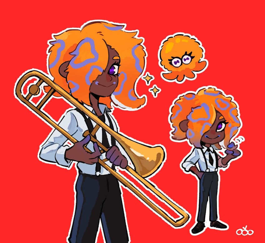 tao blu (splatoon and 1 more) drawn by ooorangeocto99