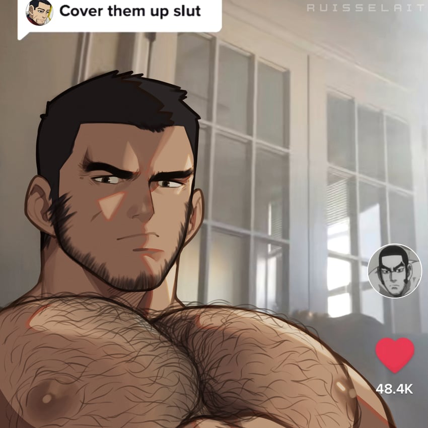 tanigaki genjirou (golden kamuy and 1 more) drawn by ruisselait