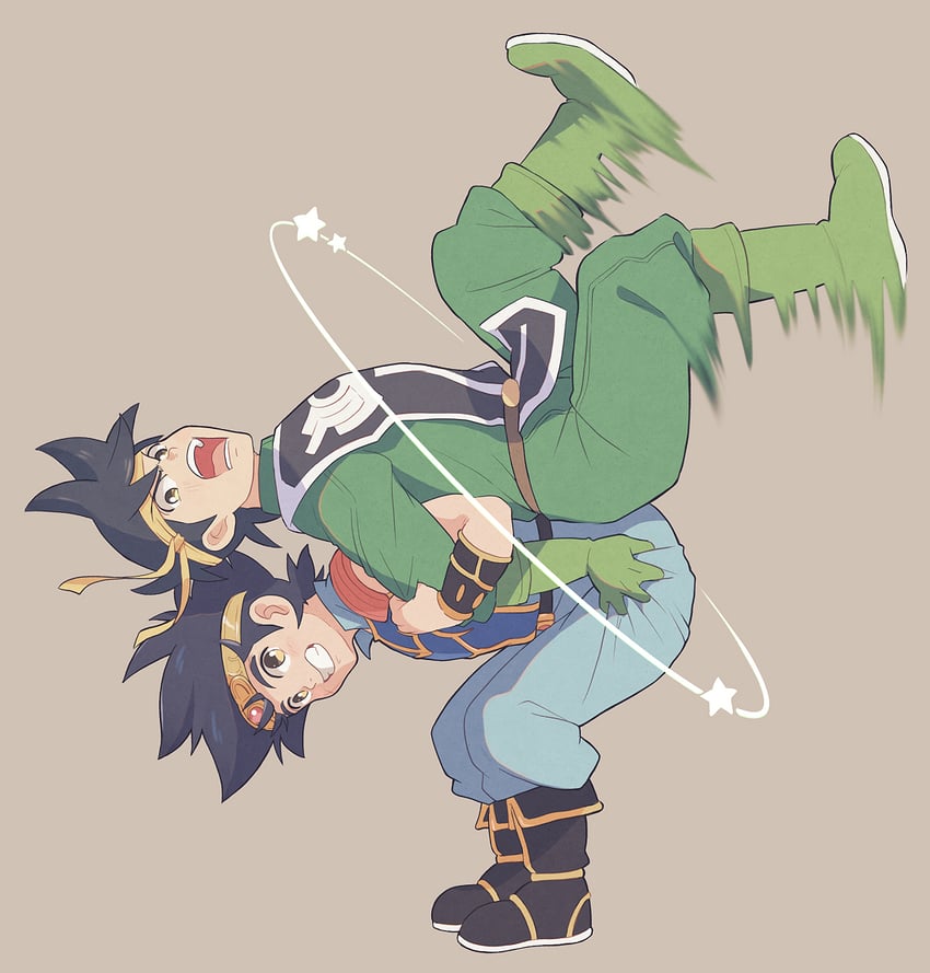 dai and pop (dragon quest and 1 more) drawn by b-saku