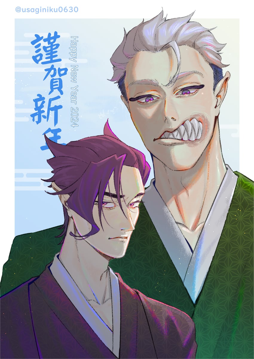 naberius kalego and balam shichirou (mairimashita! iruma-kun) drawn by usaginiku0630