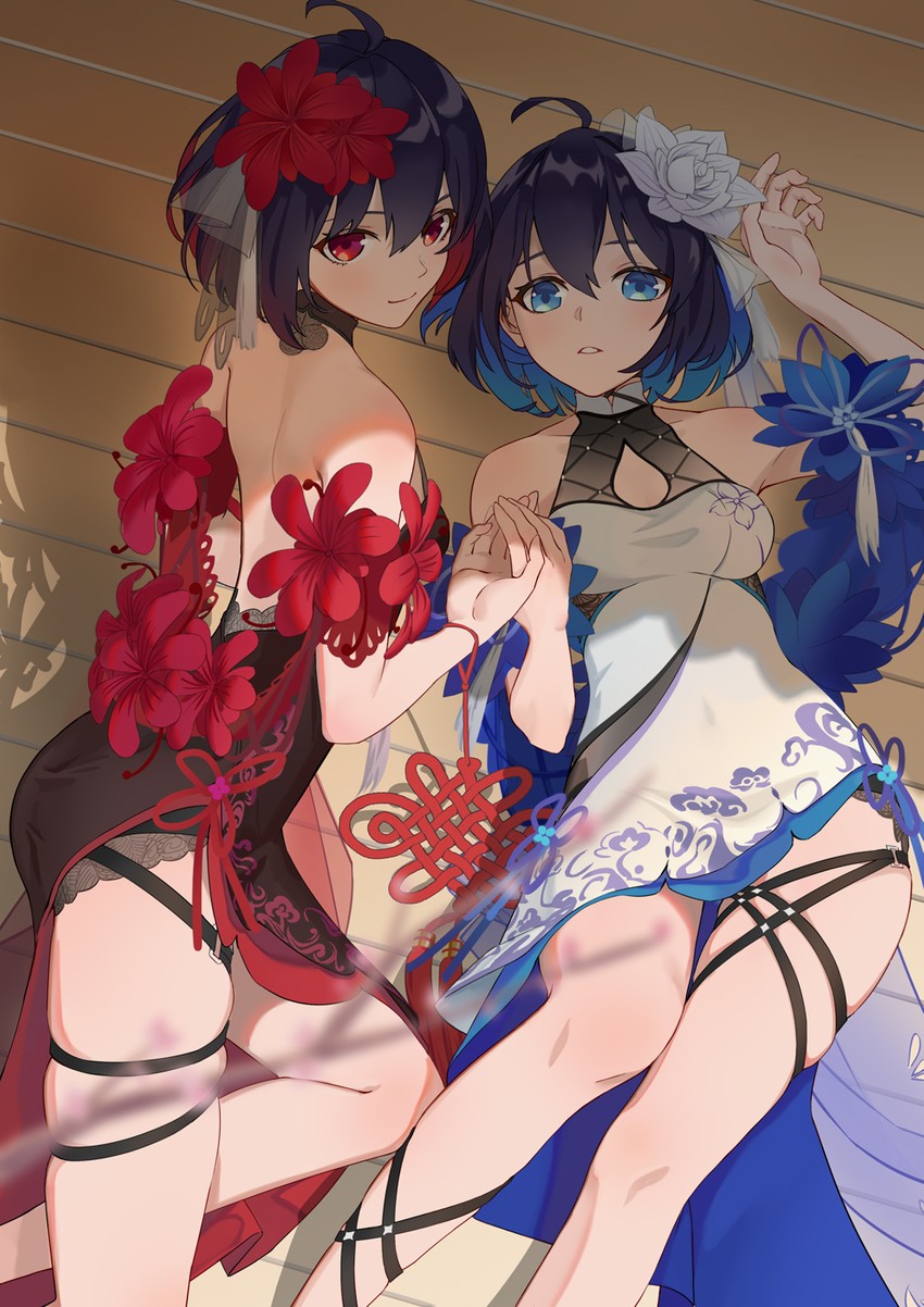seele vollerei and seele (honkai and 1 more) drawn by alset