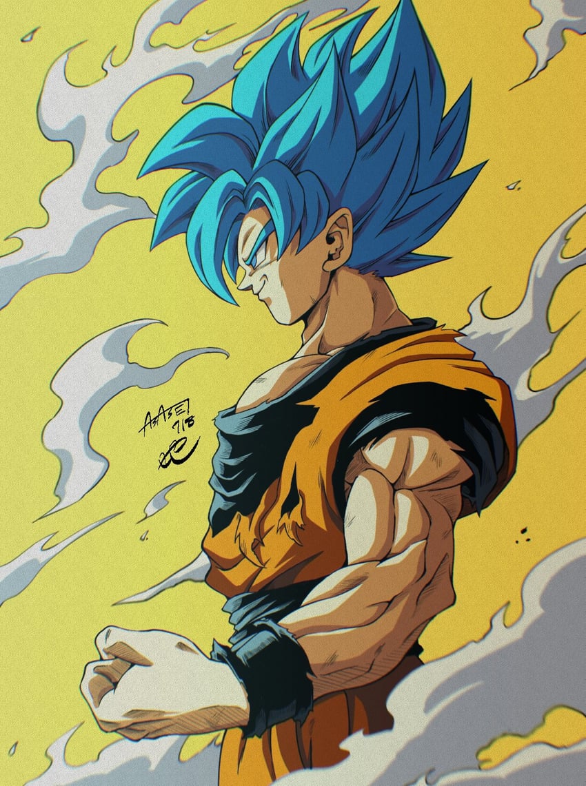 son goku (dragon ball and 1 more) drawn by seya_(asasei_718)
