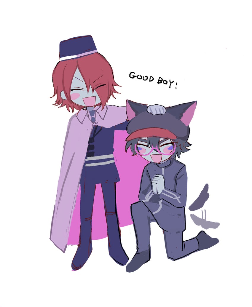 zilch alexander and yomi hellsmile (master detective archives: rain code) drawn by parimi_(tobari)