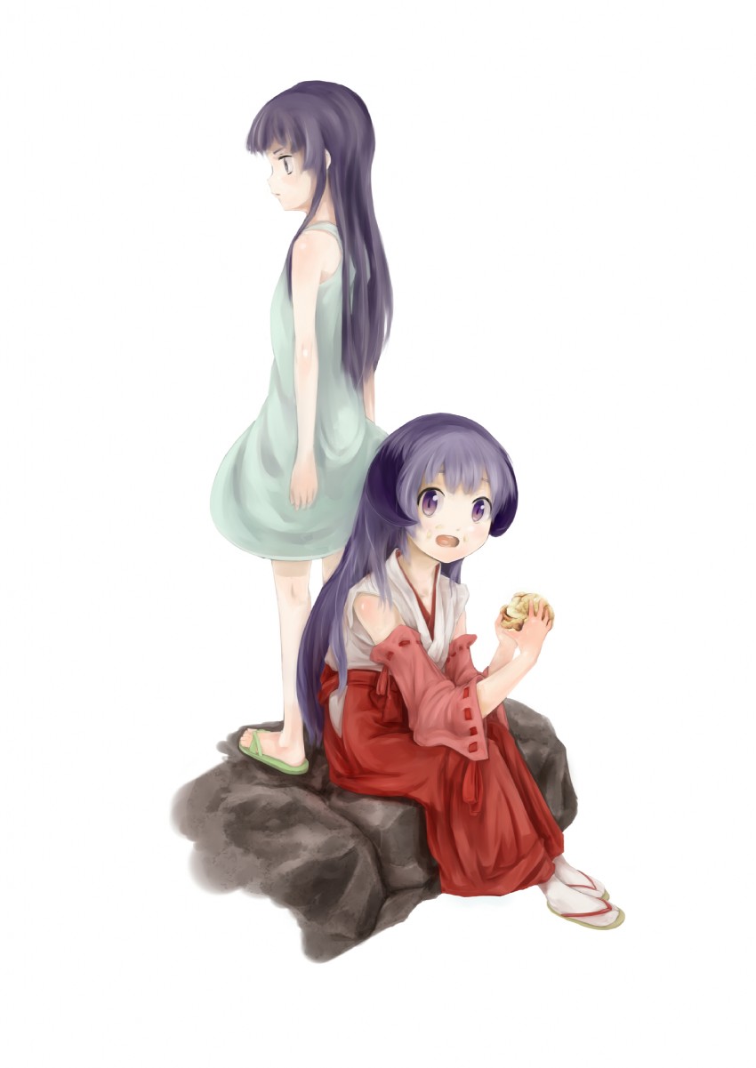 furude rika and hanyuu (higurashi no naku koro ni) drawn by kuuichi09