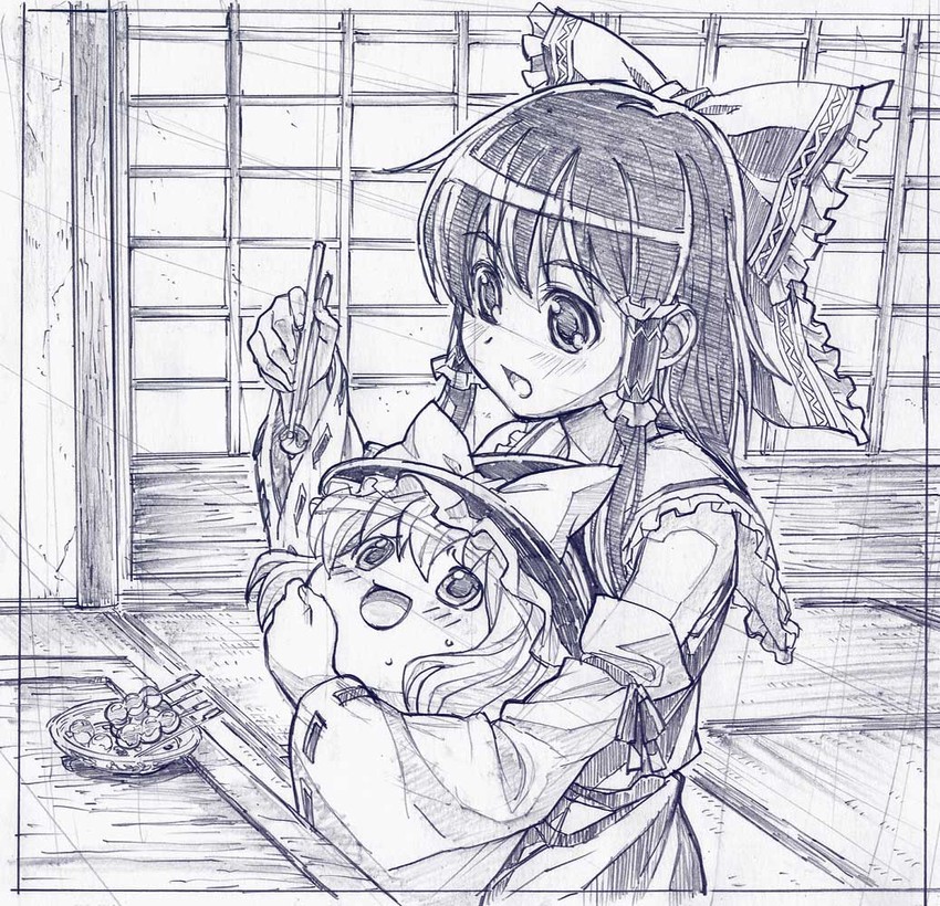 hakurei reimu and kirisame marisa (touhou) drawn by sakino_shingetsu