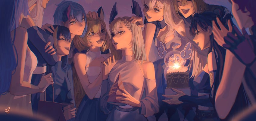 elira pendora, enna alouette, petra gurin, millie parfait, luca kaneshiro, and 7 more (nijisanji and 2 more) drawn by o8srchive