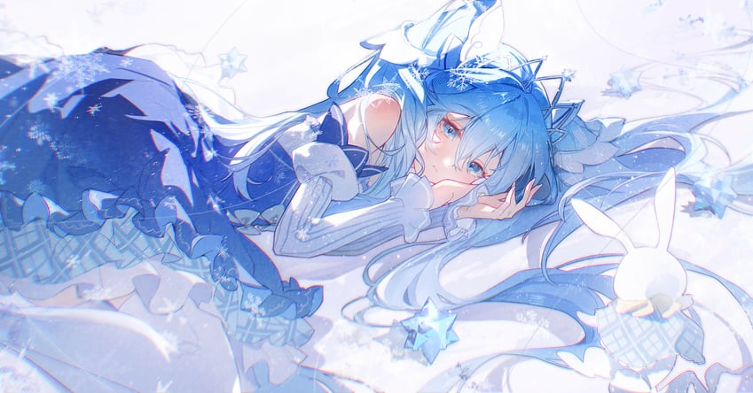 hatsune miku, yuki miku, and rabbit yukine (vocaloid) drawn by cloudyman