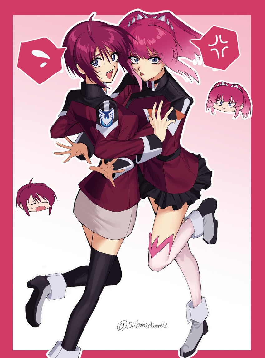 lunamaria hawke and agnes giebenrath (gundam and 2 more) drawn by tsubakiohana02