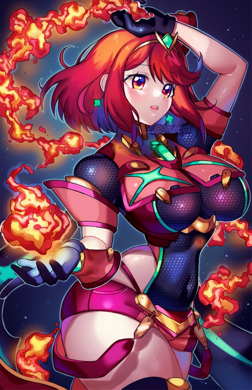 pyra (xenoblade chronicles and 1 more) drawn by yagi_(kyuhyun)