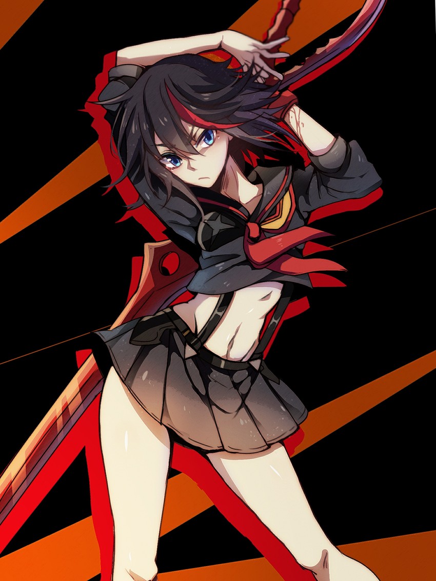 matoi ryuuko and senketsu (kill la kill) drawn by nga_(ray_ray)