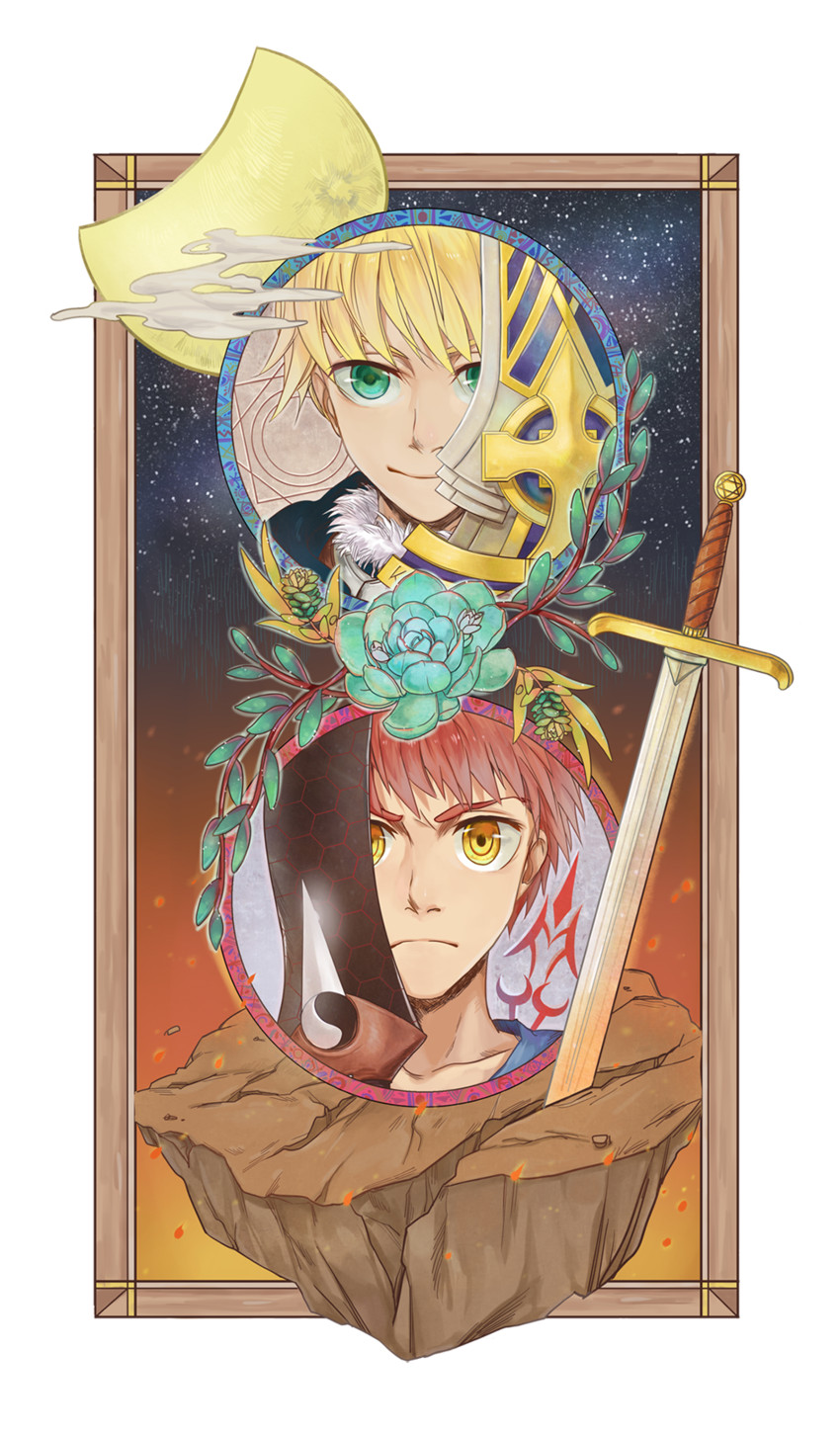 emiya shirou and arthur pendragon (fate and 2 more) drawn by chocolateonly
