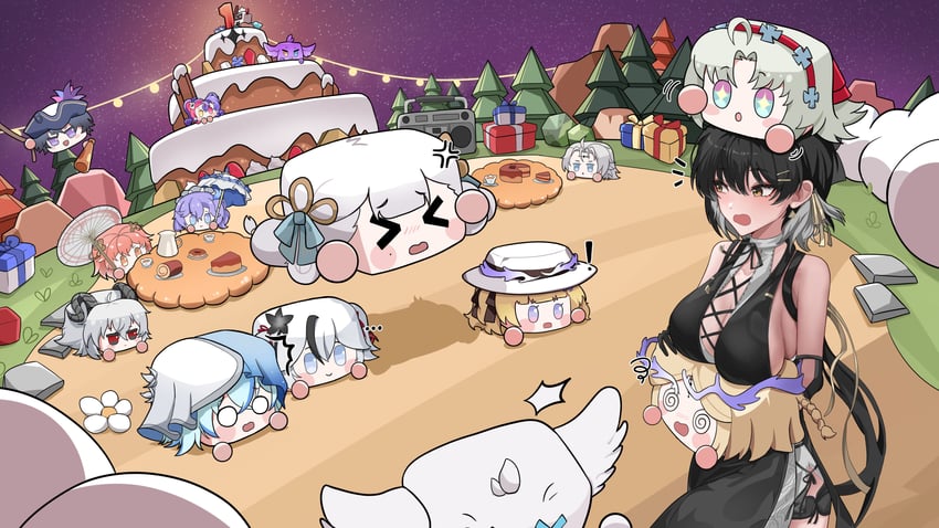 rover, zani, changli, female rover, camellya, and 10 more (wuthering waves) drawn by heenna0925