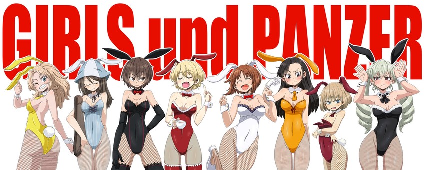 nishizumi miho, darjeeling, nishizumi maho, anchovy, kay, and 3 more (girls und panzer) drawn by aono3