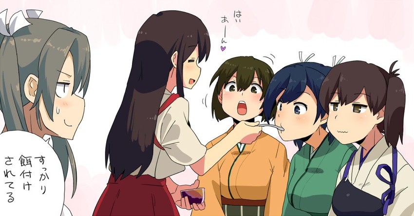 kaga, akagi, zuikaku, souryuu, and hiryuu (kantai collection) drawn by kozou_(rifa)