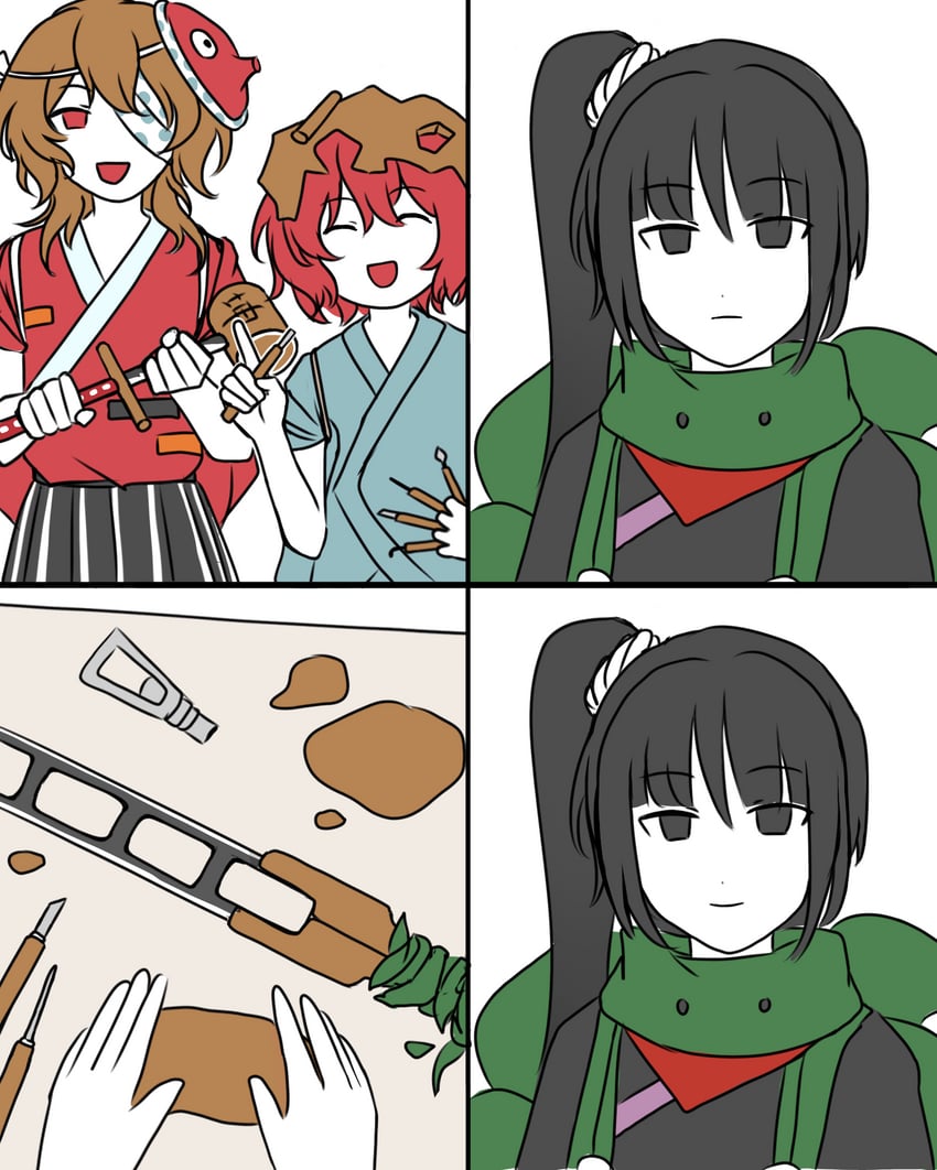 katano sukune, adagumo no yaorochi, and ametsukana yago (len'en) drawn by euthan