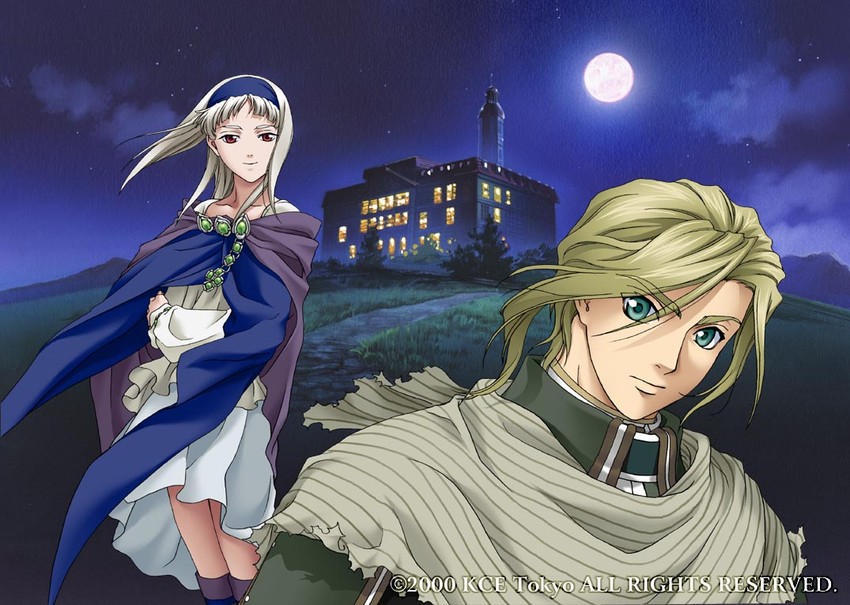sierra mikain and nash latkje (gensou suikoden and 2 more) drawn by yashioka_shou
