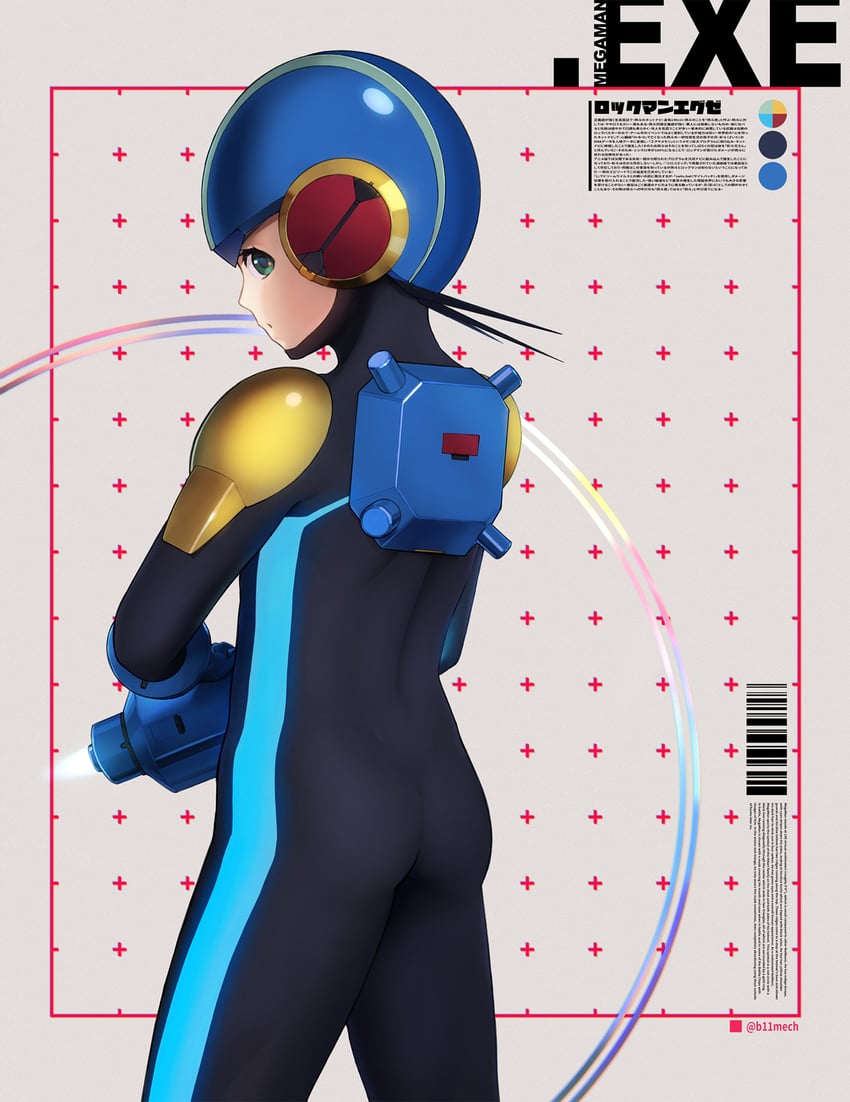 megaman.exe (mega man and 1 more) drawn by beleven