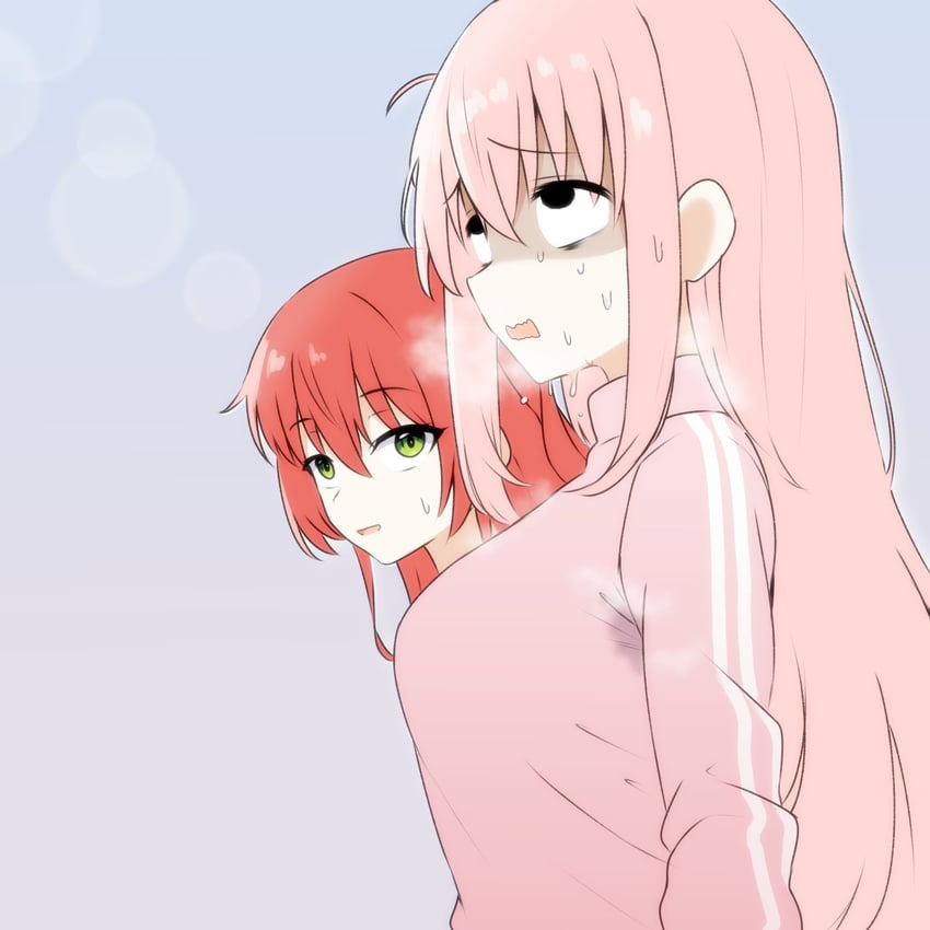 gotoh hitori and kita ikuyo (bocchi the rock!) drawn by amogan
