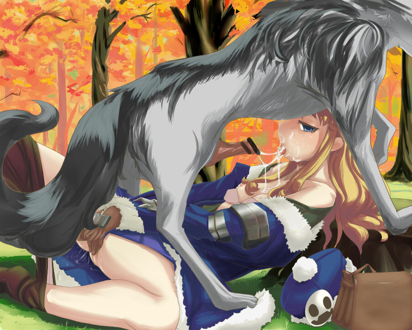 gunner, gunner 2, pet, and pet 3 (sekaiju no meikyuu and 1 more) drawn by kemokemo_gdgd
