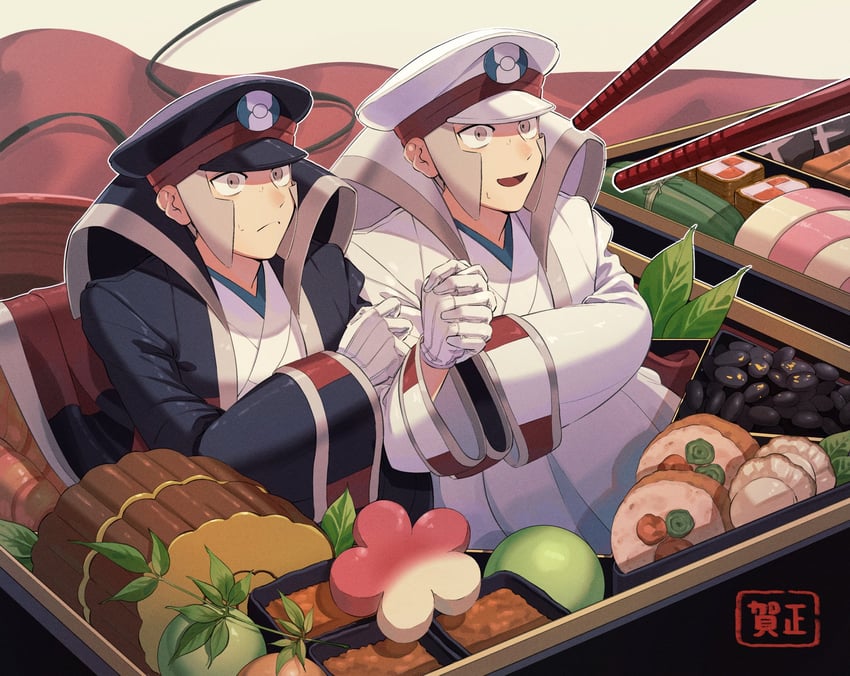 ingo and emmet (pokemon and 1 more) drawn by moriyuisu