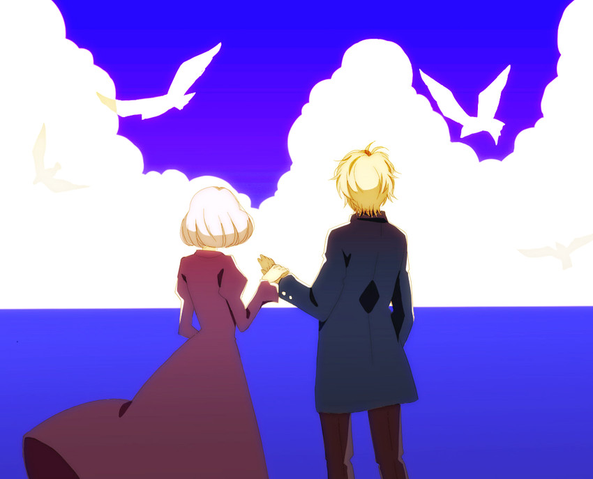 slaine troyard and lemrina vers envers (aldnoah.zero) drawn by akatsukishiro