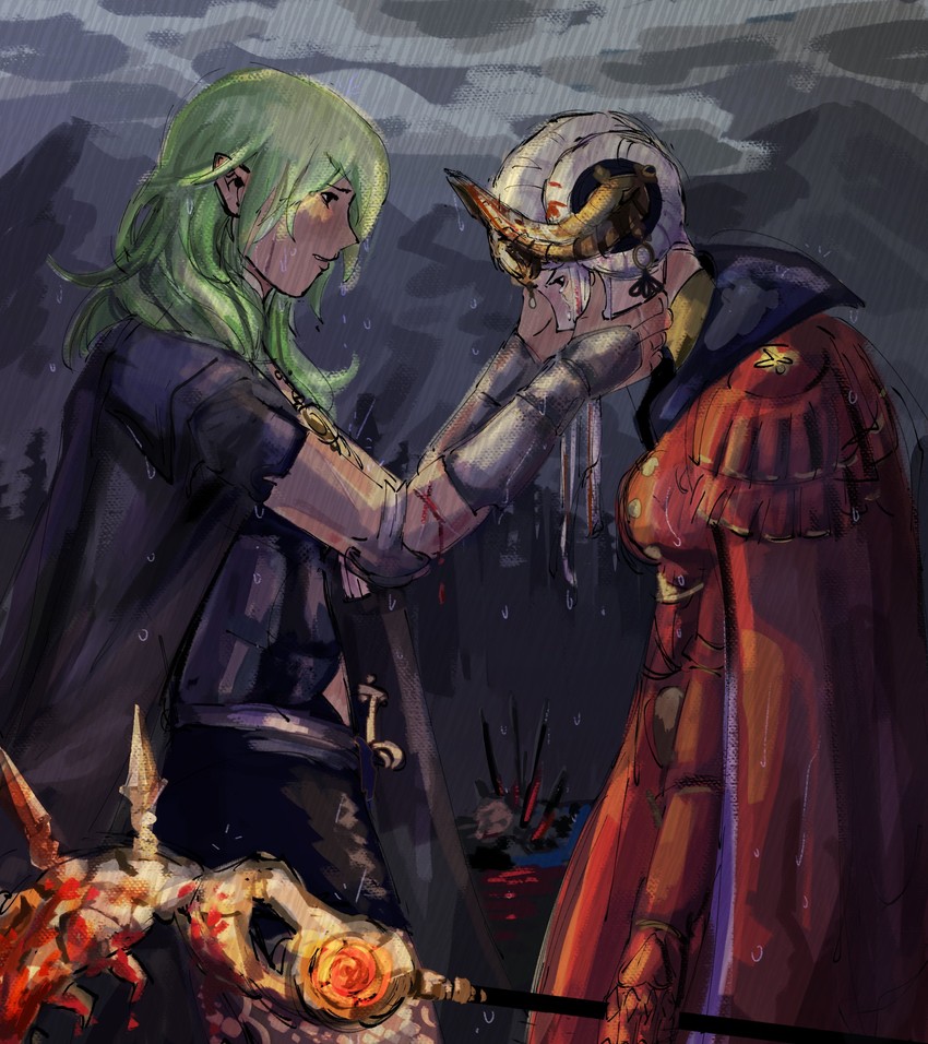 edelgard von hresvelg, dimitri alexandre blaiddyd, and female byleth (fire emblem and 1 more) drawn by benchmarkz