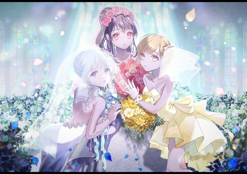 aitsuki nakuru, nayuta, and natsume itsuki (la priere) drawn by haduki_tohru