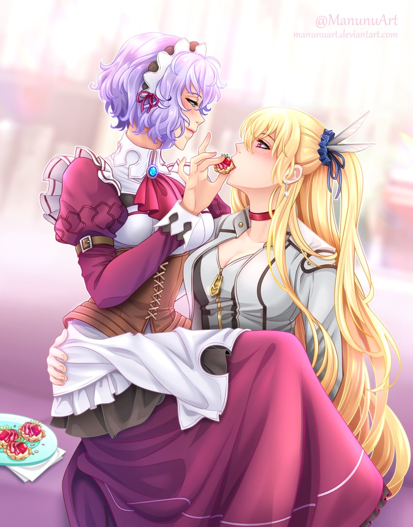 alisa reinford and sharon kreuger (eiyuu densetsu and 2 more) drawn by manu-chann