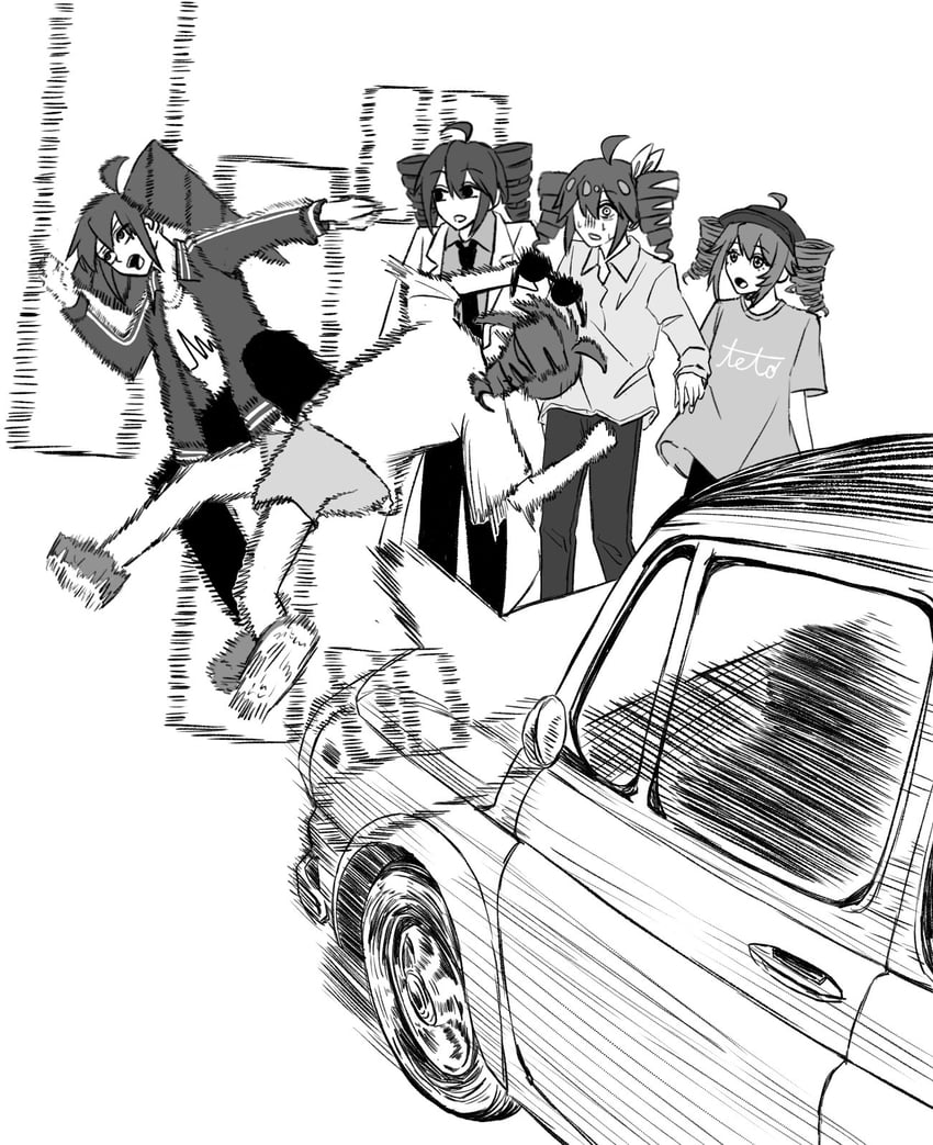 kasane teto (chainsaw man and 7 more) drawn by yoyo_(nashjpp)