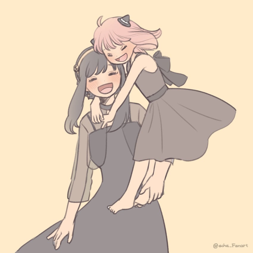 yor briar and anya (spy x family) drawn by acha_fanart