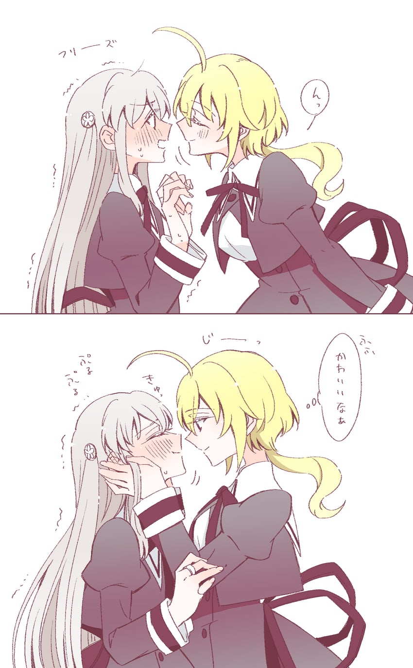 egawa kusumi and amano soraha (assault lily) drawn by sorato_(astllatte)