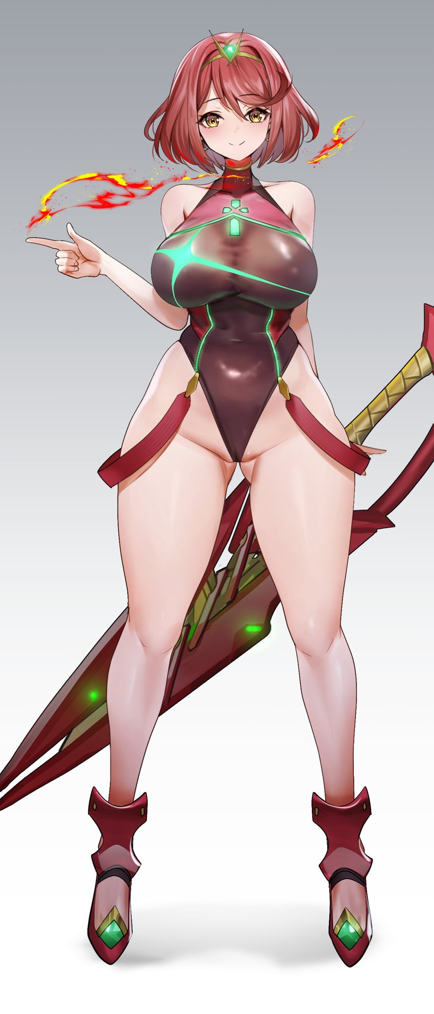 pyra (xenoblade chronicles and 1 more) drawn by teddypocky