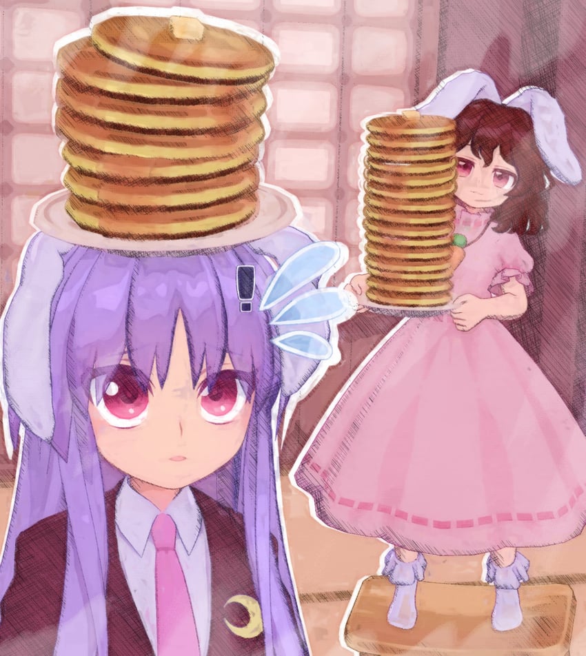 reisen udongein inaba and inaba tewi (touhou) drawn by wrench_(superwrenching)
