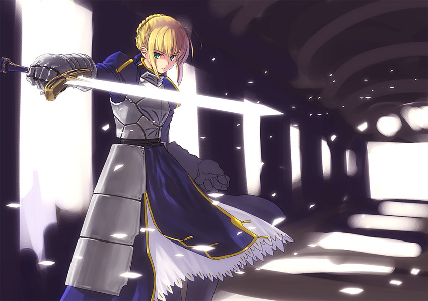 artoria pendragon and saber (fate and 1 more) drawn by refeia