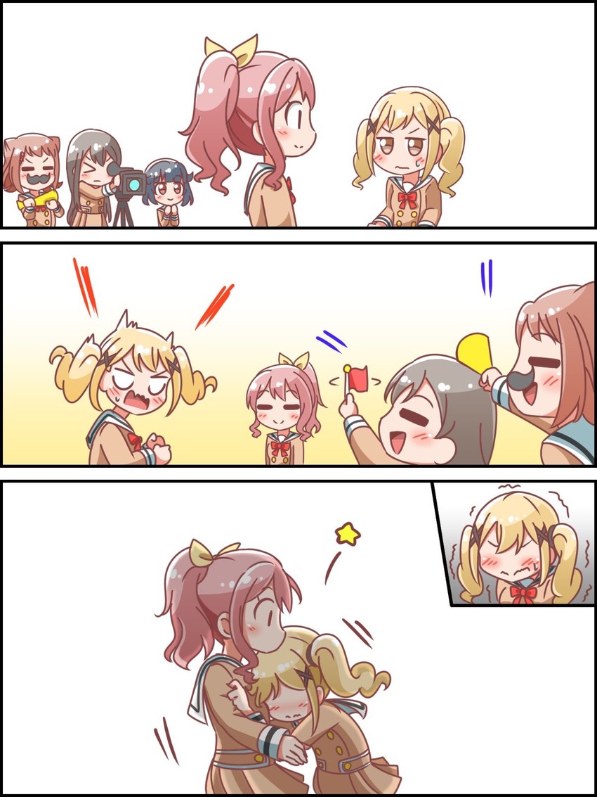 ichigaya arisa, toyama kasumi, hanazono tae, yamabuki saya, and ushigome rimi (bang dream!) drawn by kyou_(fr39)