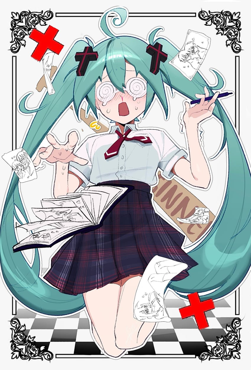 hatsune miku (vocaloid and 1 more) drawn by kopipitan724220