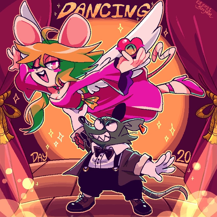 rat god, mad rat, and heart (mad rat dead) drawn by boxyam