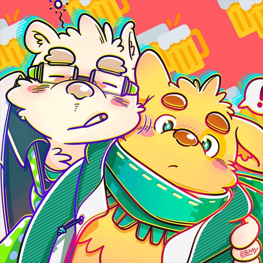 leib and cu sith (tokyo afterschool summoners) drawn by ebimayo_(tempuralobster)