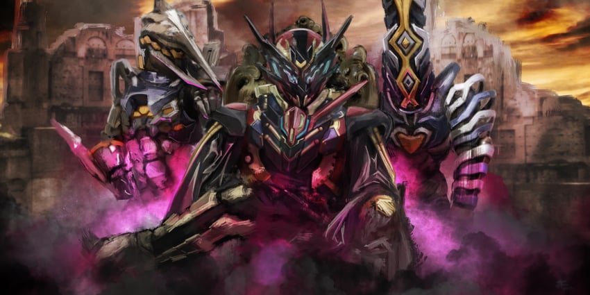 kamen rider blood (kamen rider and 1 more) drawn by yygnzm