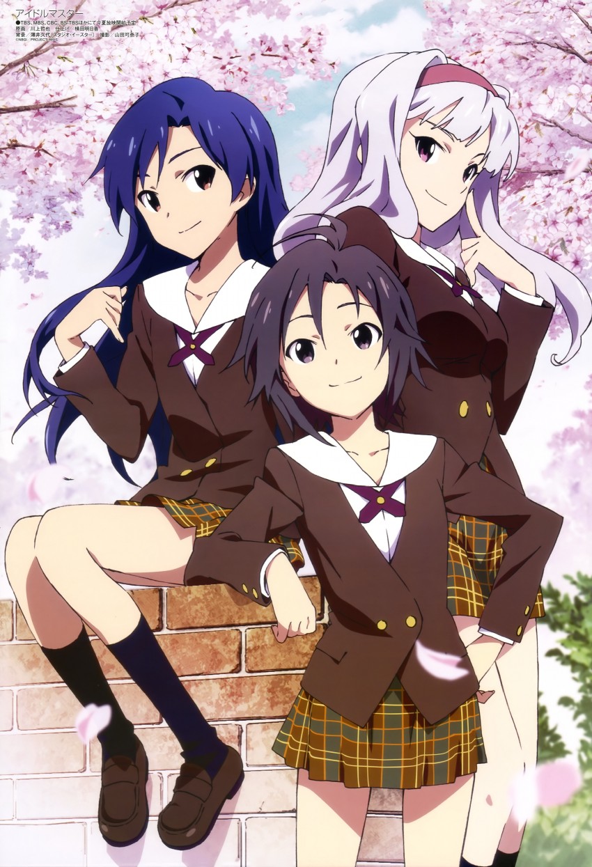 kisaragi chihaya, kikuchi makoto, and shijou takane (idolmaster and 1 more) drawn by kawakami_tetsuya