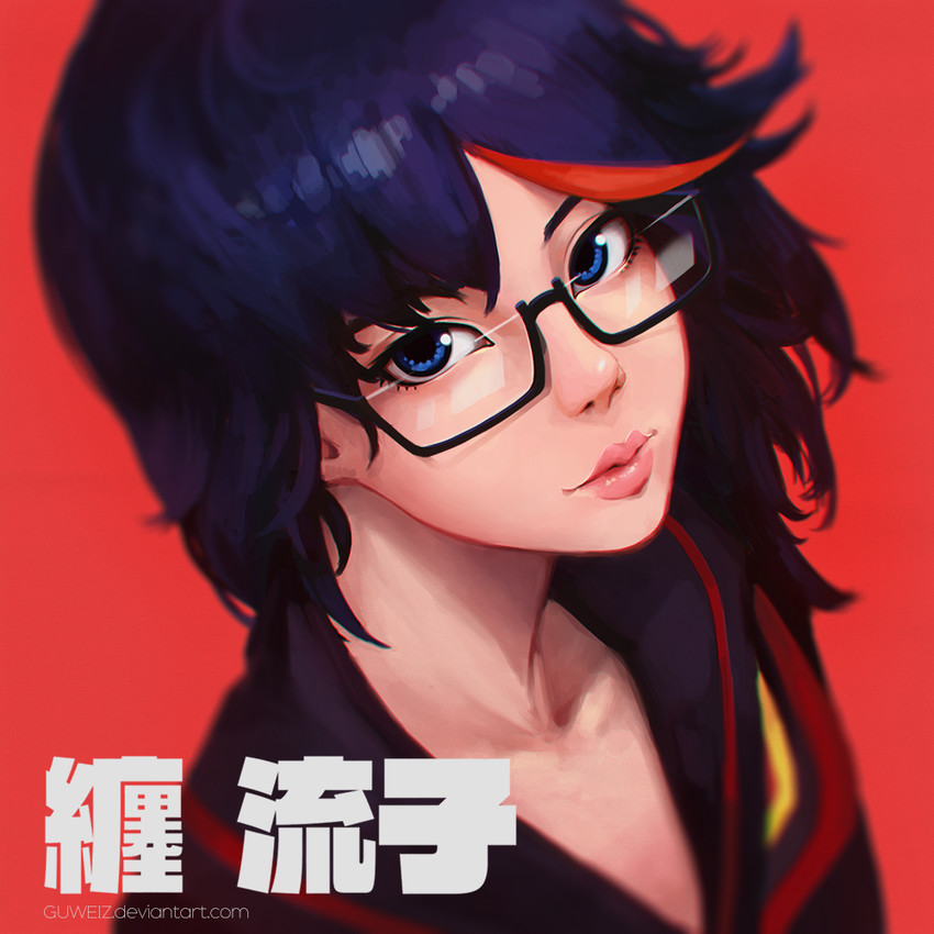 matoi ryuuko and senketsu (kill la kill) drawn by guweiz