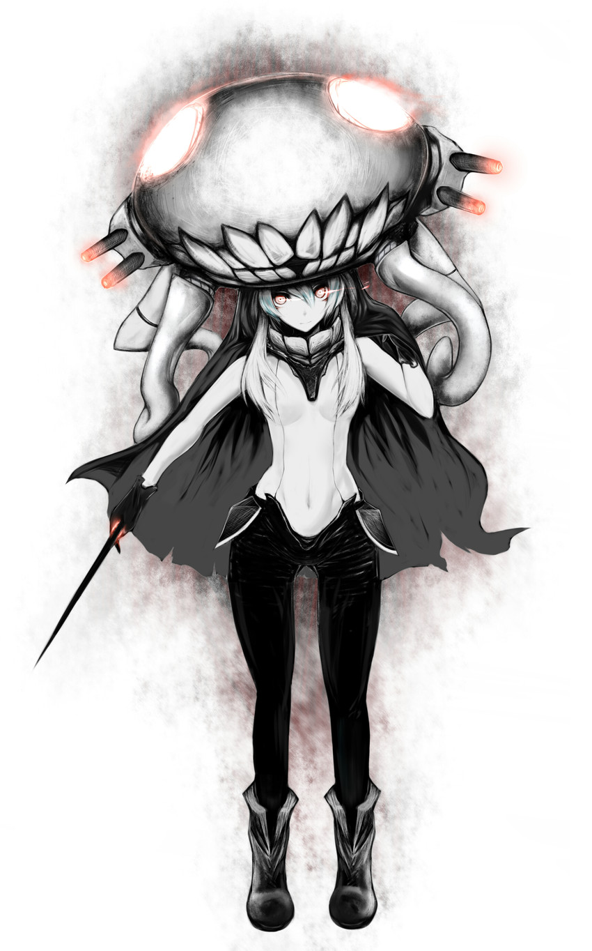 wo-class aircraft carrier (kantai collection) drawn by mantarou_(shiawase_no_aoi_tori)