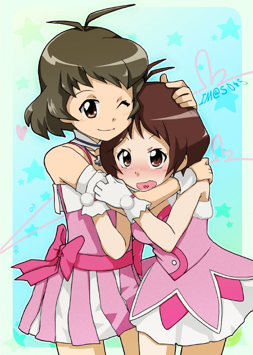 akizuki ryo and hidaka ai (idolmaster and 1 more) drawn by sterndorf