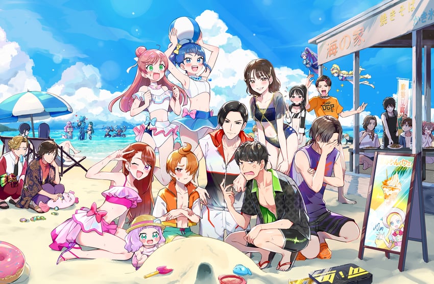 sora harewataru, tsukikage yuri, nijigaoka mashiro, asahina mirai, izayoi liko, and 28 more (precure and 16 more) drawn by asdge23