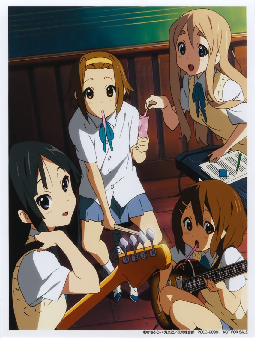 akiyama mio, hirasawa yui, tainaka ritsu, and kotobuki tsumugi (k-on!) drawn by horiguchi_yukiko
