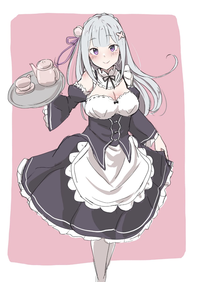emilia (re:zero kara hajimeru isekai seikatsu) drawn by spvrud3z2
